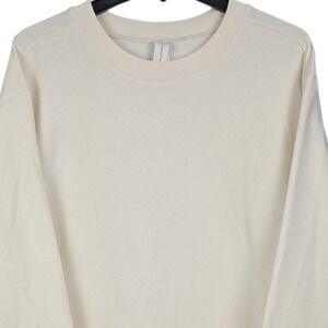 Alternative Apparel Sweatshirt Women XL Cream Fleece Crewneck Soft Oversized New